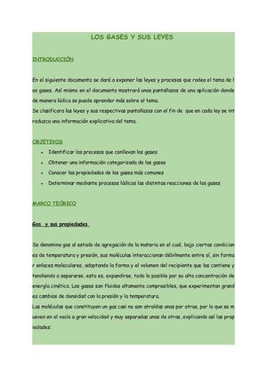 Los Gases Y Sus Leyes