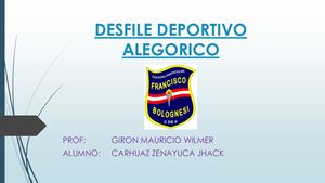 Desfile Deportivo Alegorico 3ro