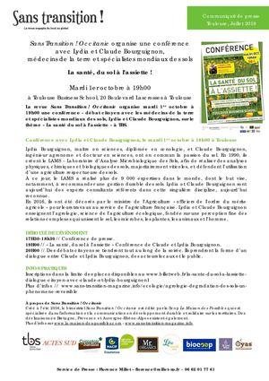 Communiqué Sans Transition ! Bourguignon 2019 Toulouse