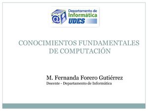 Conocimientos Fundamentales De Computación