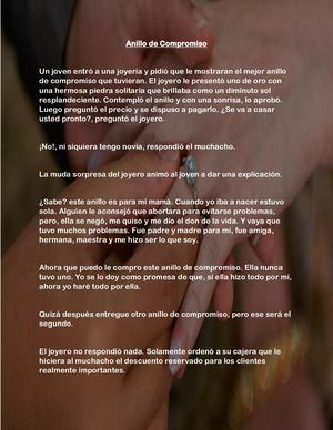 Anillo De Compromiso - Para Reflexionar
