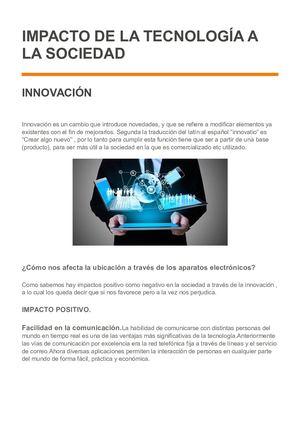 Impacto de la tecnología.