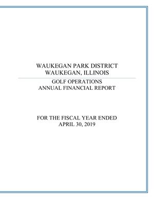 2018 2019 Golf Operations Annual Financial Report