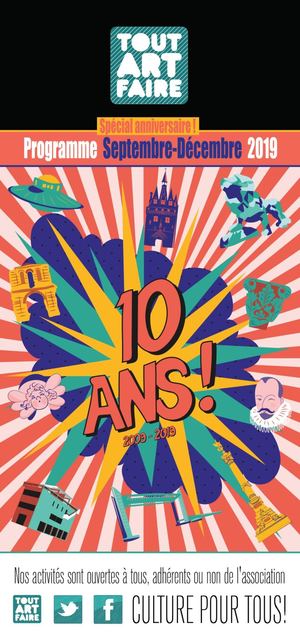 Programme Tout Art Faire Septembre-Décembre 2019