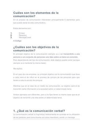 Cuáles Son Los Elementos De La Comunicación 2221