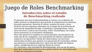 Presentaciòn Benchmarking