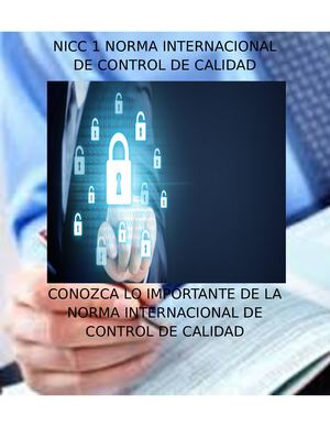 Revista Nicc 1 Norma Internacional De Control De Calidad
