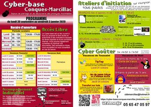 Programme Cyber-base Conques Marcillac  automne 2019