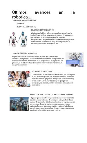 ÚLtimos Avances En La Robótica