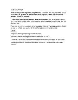 Qué Es La Web