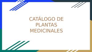 Catálogo De Plantas Medicinales