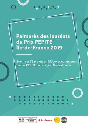 2019 - Palmarès des lauréats Prix PEPITE Île-de-France