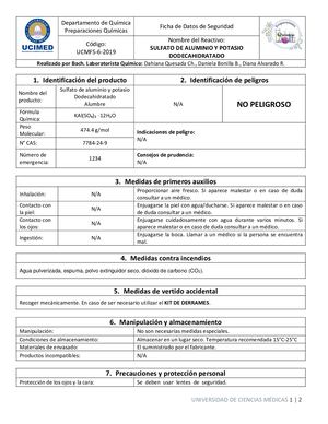 Sulfato De Aluminio Y Potasio