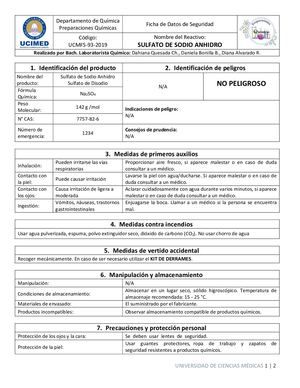 Sulfato De Sodio Anhidro