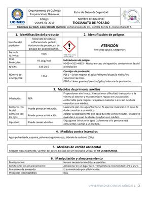 Tiocianato De Potasio