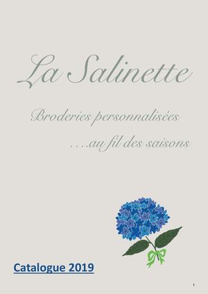 Catalogue La Salinette