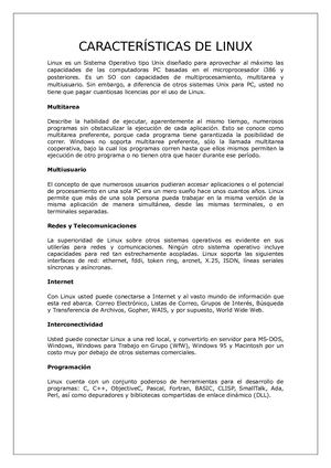 Características De Linux