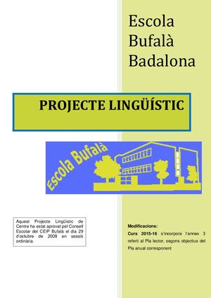 Projecte Lingüístic de Centre