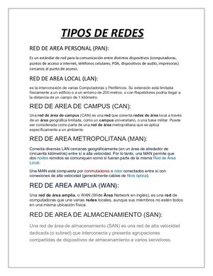 Tipos De Redes