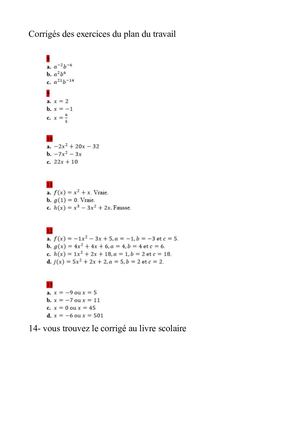 Corrigé Seconde