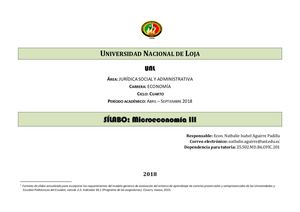 Sílabo Microeconomía Iii