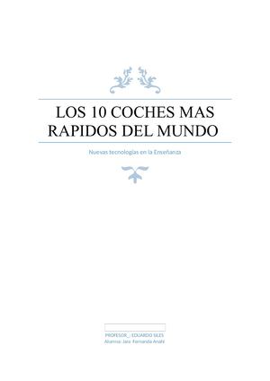 Los 10 Coches Mas Veloces Pdf