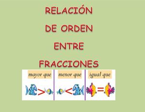 RELACIÓN DE ORDEN ENTRE FRACCIONES