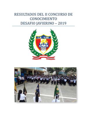 Resultados del II Concurso de conocimiento Javierino - 2019