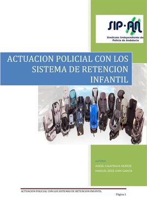 660 ACTUACIÓN POLICIAL CON LOS SISTEMA DE RETENCIÓN INFANTIL
