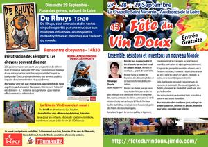 Programme Fête du Vin Doux 2019