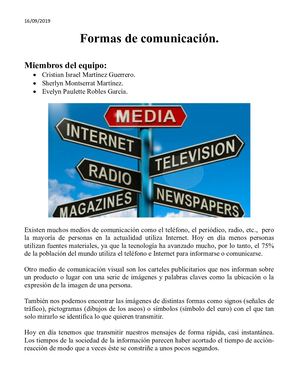 Formas De Comunicación