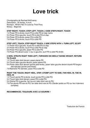 Line dance - Love trick