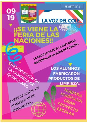 Revista N°1 Escuela 4-150 "Dr. Mario Pérez Elizalde"