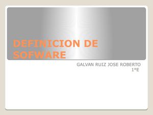 DEFINICION DE SOFWARE