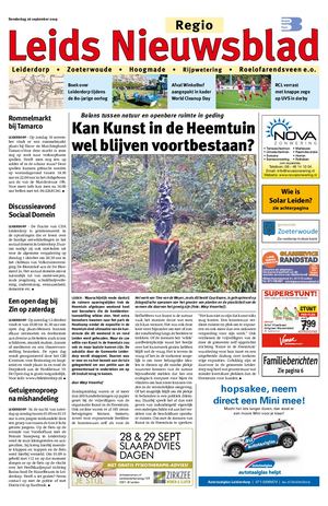 Leids Nieuwsblad Regio 26 09 2019