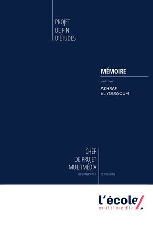 Achraf El Youssoufi–chef De Projet Digital Memoire Projet Fin Etudes Fluid Abstract