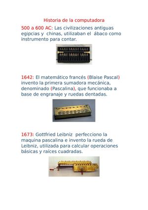 Historia De La Computadora