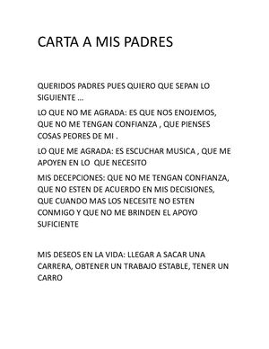 Carta A Mis Padres