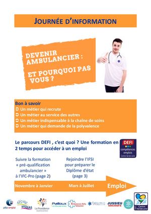 Plaquette Devenir Ambulancier