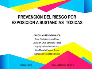 Cartilla Lina Toxicología Benceno Cp