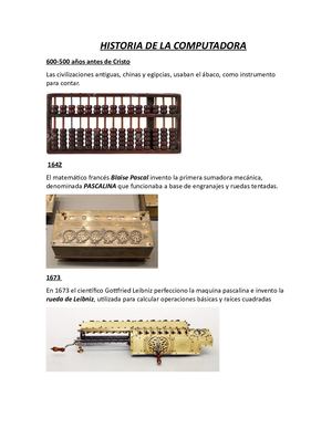 Historia De La Computadora
