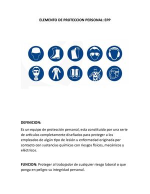 Elemento De Proteccion Personal