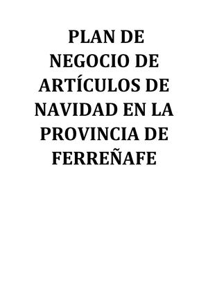 Plan De Negocios Navideños