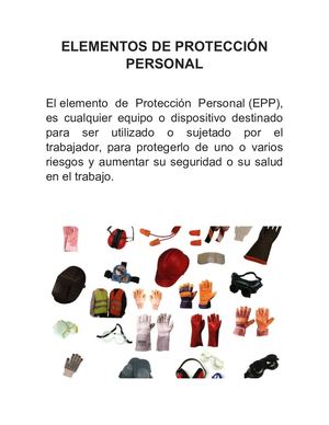 Elementos De Protección Personal