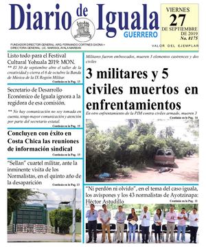 Viernes 27 De Septiembre De 2019 Diario De Iguala