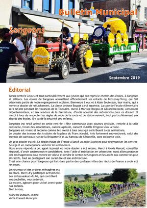 BULLETIN MUNICIPAL DE SONGEONS - 2019 09