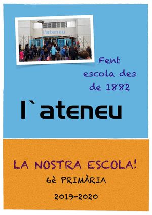 Reunió Famílies 6è Primària (Curs 19 - 20)