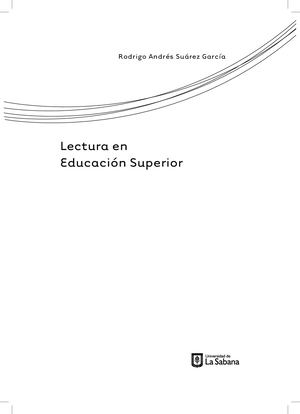 Lectura En Educación Superior