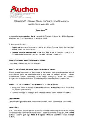 Regolamento Super Mario 2019