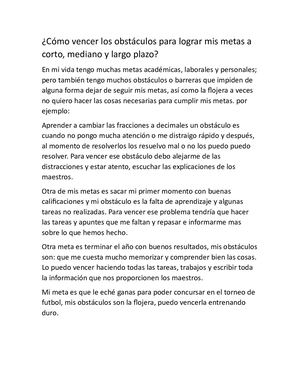 Cómo Vencer Los Obstáculos Para Lograr Mis Metas A Corto10